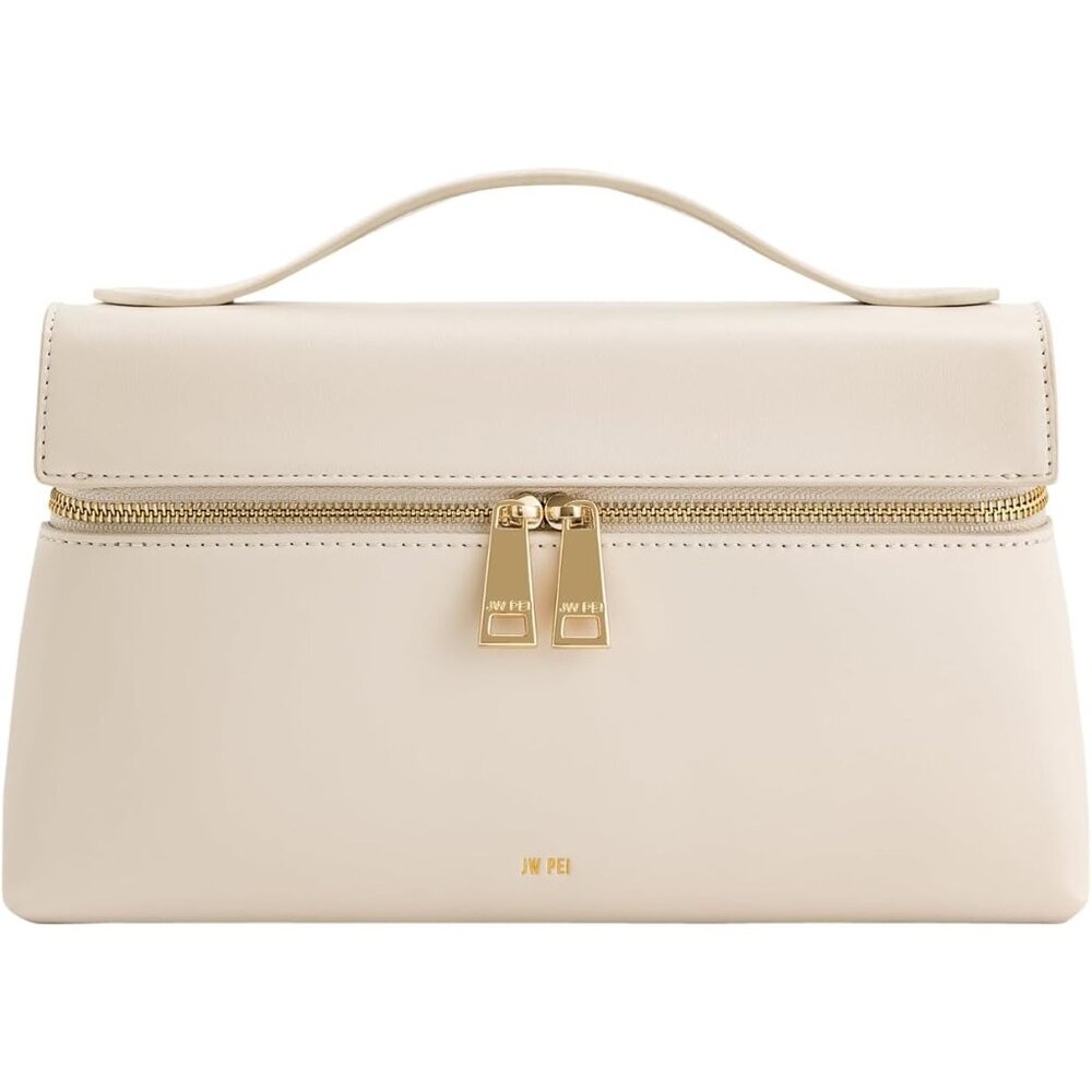 Modern White Top Handle Bag With Interior Phone Pocket - Sustainable Luxury